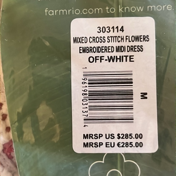 FARM RIO Embroidered MIDI Dress (MED) ***NWT*** - Picture 9 of 12